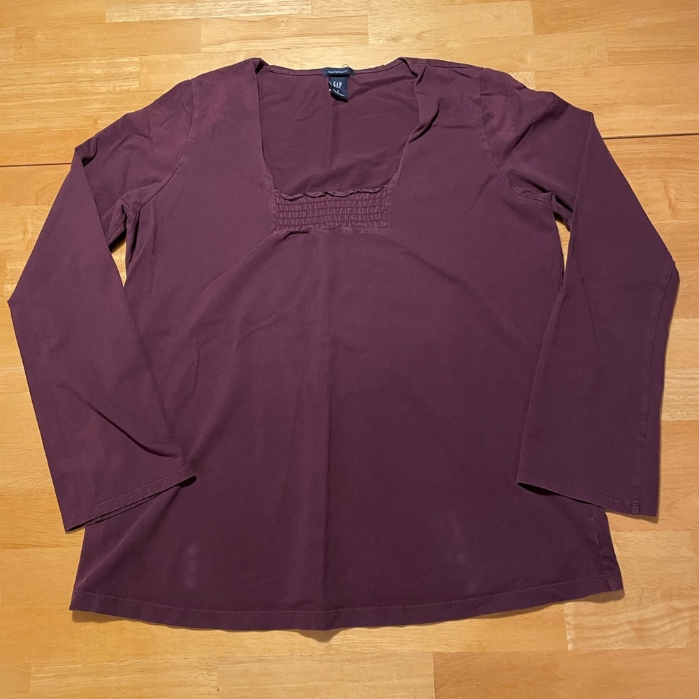GAP Maternity Plum Long Sleeve Top